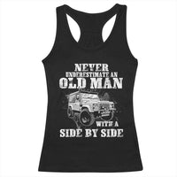 Classic Car Racerback Tank Top Never Underestimate An Old Man With A Side By Side Vintage Car - Wonder Print Shop