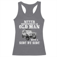 Classic Car Racerback Tank Top Never Underestimate An Old Man With A Side By Side Vintage Car - Wonder Print Shop