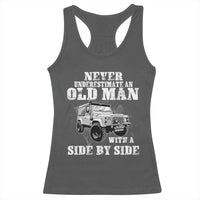 Classic Car Racerback Tank Top Never Underestimate An Old Man With A Side By Side Vintage Car - Wonder Print Shop