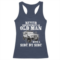 Classic Car Racerback Tank Top Never Underestimate An Old Man With A Side By Side Vintage Car - Wonder Print Shop