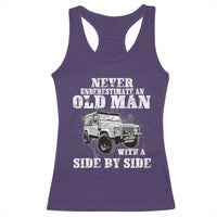 Classic Car Racerback Tank Top Never Underestimate An Old Man With A Side By Side Vintage Car - Wonder Print Shop