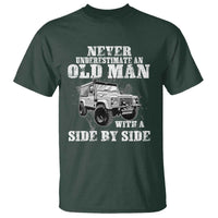 Classic Car T Shirt Never Underestimate An Old Man With A Side By Side Vintage Car - Wonder Print Shop