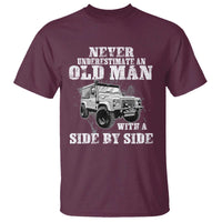 Classic Car T Shirt Never Underestimate An Old Man With A Side By Side Vintage Car - Wonder Print Shop