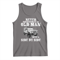 Classic Car Tank Top Never Underestimate An Old Man With A Side By Side Vintage Car - Wonder Print Shop
