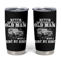 Classic Car Tumbler Cup Never Underestimate An Old Man With A Side By Side Vintage Car - Wonder Print Shop