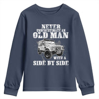 Classic Car Youth Sweatshirt Never Underestimate An Old Man With A Side By Side Vintage Car - Wonder Print Shop