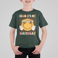 Birthday T Shirt For Kid Bruh It's My Birthday Smiley Face Party - Wonder Print Shop