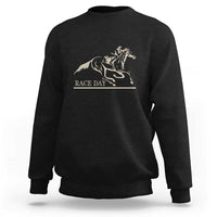 Horse Racing Sweatshirt Race Day Vintage Equestrian Jumping - Wonder Print Shop