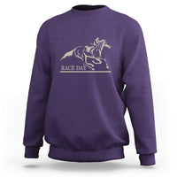 Horse Racing Sweatshirt Race Day Vintage Equestrian Jumping - Wonder Print Shop