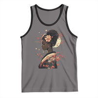 African American Geisha Kimono Blasian Japanese Sakura Tank Top