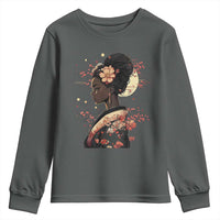 African American Geisha Kimono Blasian Japanese Sakura Youth Sweatshirt