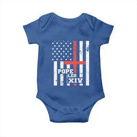 Pope Leo XIV Baby Onesie First American Pope Catholic Religious Cross American Flag