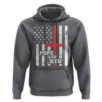 Pope Leo XIV Hoodie First American Pope Catholic Religious Cross American Flag