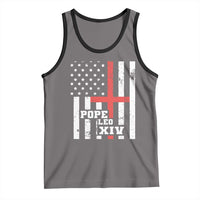 Pope Leo XIV Tank Top First American Pope Catholic Religious Cross American Flag