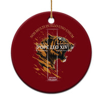Cardinal Pope Leo XIV Ceramic Ornament Nos Multi In Illo Uno Unum 267th Pope From Chicago Tiger - Wonder Print Shop