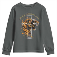 Cardinal Pope Leo XIV Youth Sweatshirt Nos Multi In Illo Uno Unum 267th Pope From Chicago Tiger