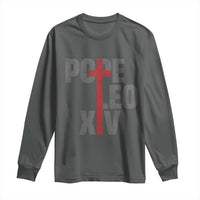 Pope Leo XIV Long Sleeve Shirt First American Pope Catholic Religious Cross
