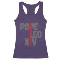 Pope Leo XIV Racerback Tank Top First American Pope Catholic Religious Cross
