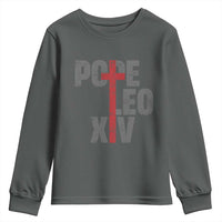 Pope Leo XIV Youth Sweatshirt First American Pope Catholic Religious Cross