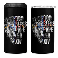 God Bless Pope Leo XIV 4 in 1 Can Cooler Tumbler Lion American Flag