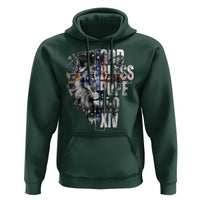 God Bless Pope Leo XIV Hoodie Lion American Flag