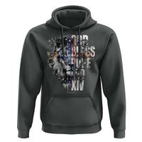 God Bless Pope Leo XIV Hoodie Lion American Flag
