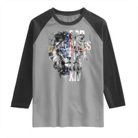 God Bless Pope Leo XIV Raglan Shirt Lion American Flag