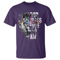 God Bless Pope Leo XIV T Shirt Lion American Flag