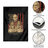 Cardinal Pope Leo XIV Garden Flag 267th Robert Francis Prevost American Flag - Wonder Print Shop