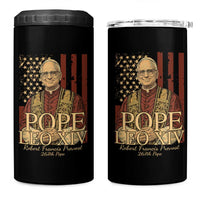 Cardinal Pope Leo XIV 4 in 1 Can Cooler Tumbler 267th Robert Francis Prevost American Flag