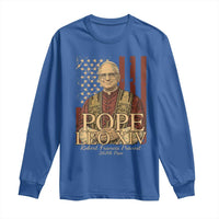 Cardinal Pope Leo XIV Long Sleeve Shirt 267th Robert Francis Prevost American Flag