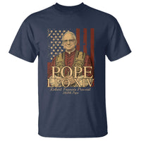 Cardinal Pope Leo XIV T Shirt 267th Robert Francis Prevost American Flag