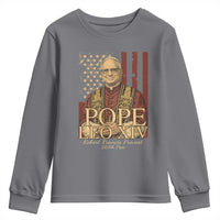 Cardinal Pope Leo XIV Youth Sweatshirt 267th Robert Francis Prevost American Flag