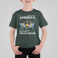 I May Live In America But My Journey Began With Gullah Geechee T Shirt For Kid Gullah Geechee Pride
