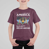 I May Live In America But My Journey Began With Gullah Geechee T Shirt For Kid Gullah Geechee Pride