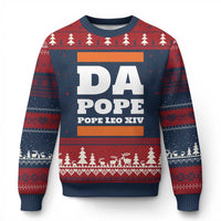 Funny Da Pope From America Chicago Pope Leo XIV Ugly Christmas Sweater - Wonder Print Shop