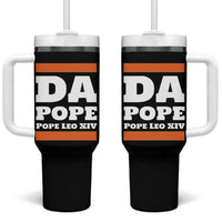 Funny Da Pope From America Chicago Pope Leo XIV Tumbler With Handle
