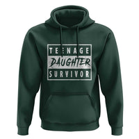 Teenage Daughter Survivor Hoodie Vintage Funny Popular Parenting Quote - Wonder Print Shop