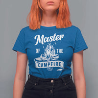 Camping Lover T Shirt For Women Master Of The Campfire Camper Outdoor Activity - Wonder Print Shop