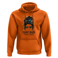 Funny Camping Lover Hoodie Camp Hair Don't Care Messy Bun Camper - Wonder Print Shop
