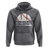 Funny Baseball Hoodie 6+4+3=2 Double Play Baseball Player - Wonder Print Shop