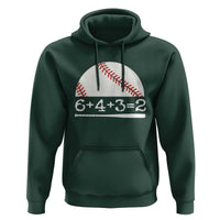 Funny Baseball Hoodie 6+4+3=2 Double Play Baseball Player - Wonder Print Shop