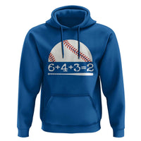 Funny Baseball Hoodie 6+4+3=2 Double Play Baseball Player - Wonder Print Shop