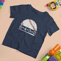 Funny Baseball T Shirt For Kid 6+4+3=2 Double Play Baseball Player - Wonder Print Shop