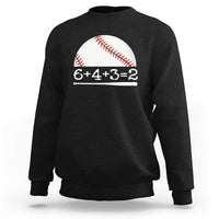 Funny Baseball Sweatshirt 6+4+3=2 Double Play Baseball Player - Wonder Print Shop