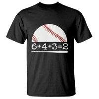Funny Baseball T Shirt 6+4+3=2 Double Play Baseball Player - Wonder Print Shop
