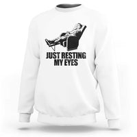 Funny Dad Sweatshirt Just Resting My Eyes Father's Day - Wonder Print Shop
