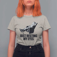 Funny Dad T Shirt For Women Just Resting My Eyes Father's Day - Wonder Print Shop