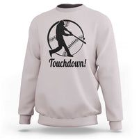 Funny Baseball Sweatshirt Touchdown Sports Fan Softball Player - Wonder Print Shop