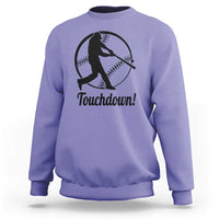 Funny Baseball Sweatshirt Touchdown Sports Fan Softball Player - Wonder Print Shop